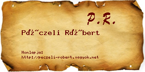 Péczeli Róbert névjegykártya