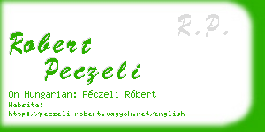robert peczeli business card